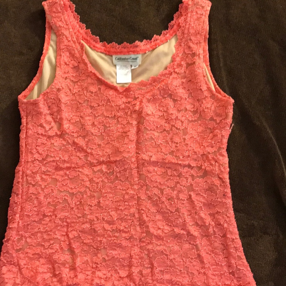 Peach cute cami (under jacket or by itself)